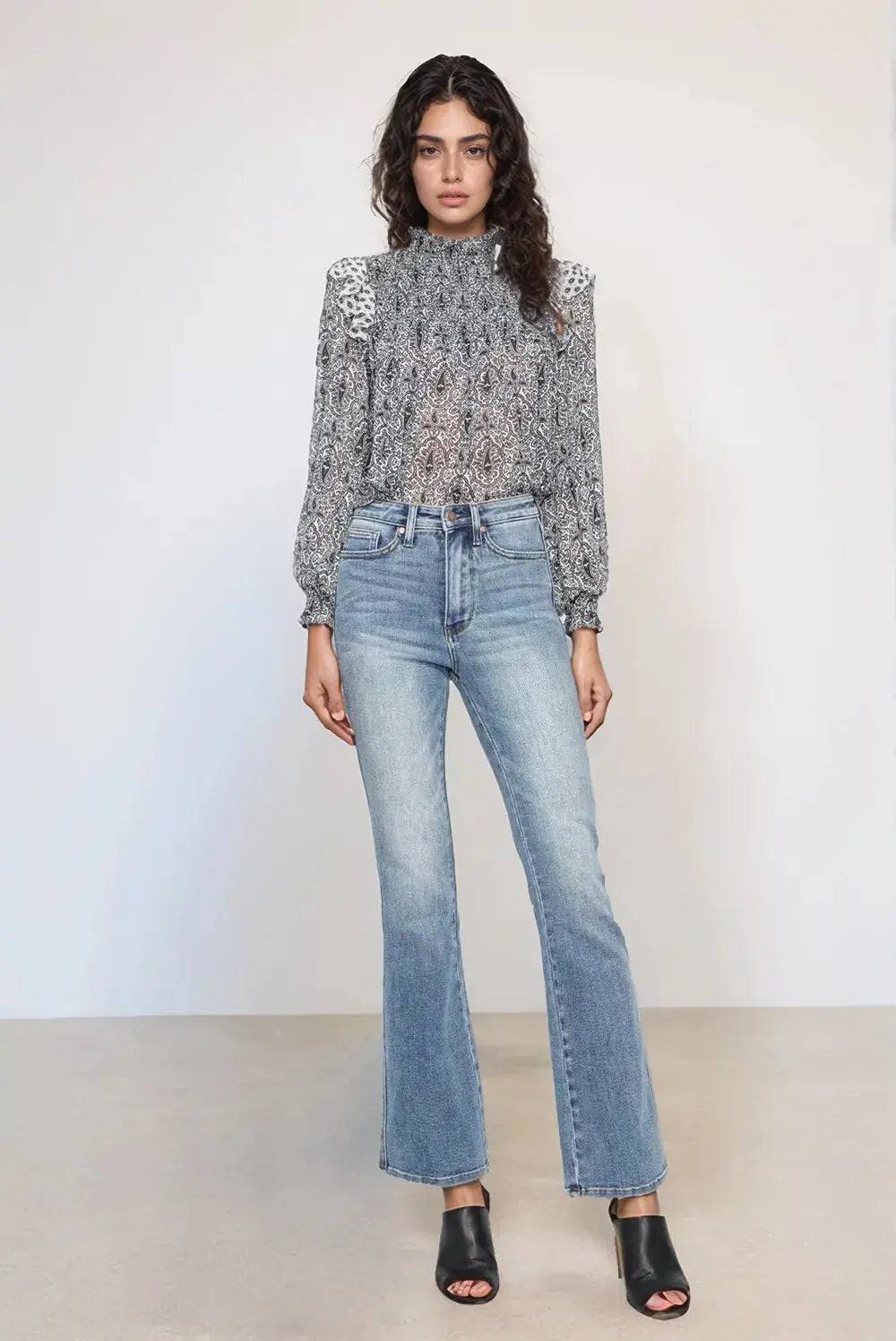 Judy Blue Full Size/Plus Size Tummy Control Back Embroidered Pocketed Bootcut Jeans | Be Bliss Boutique