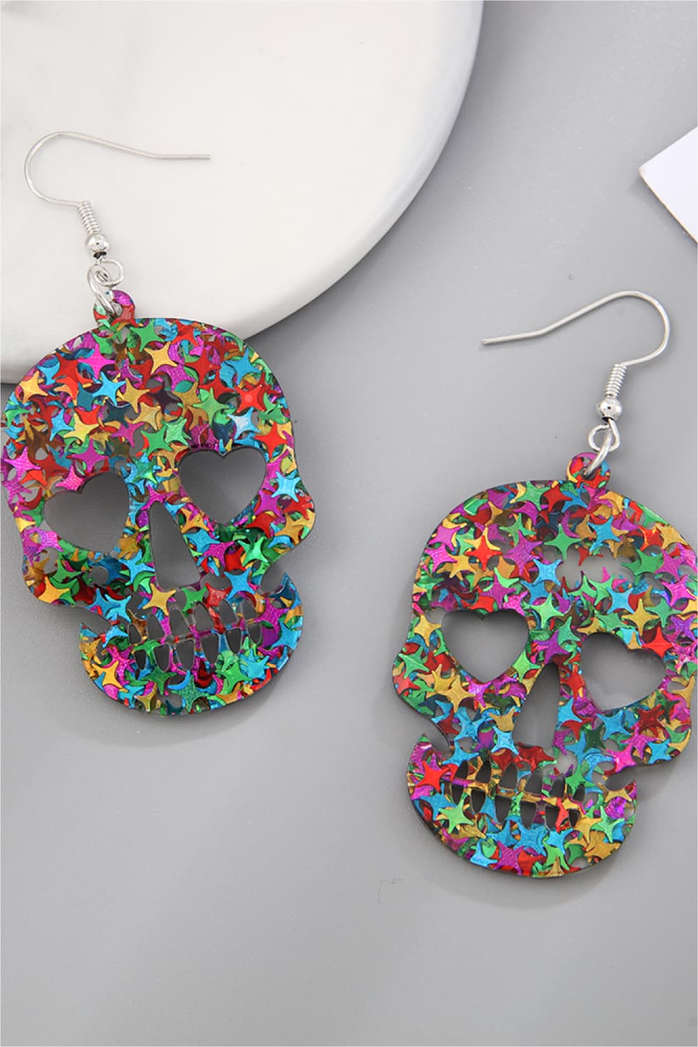 Acrylic Skull Drop Earrings -  Be Bliss Boutique