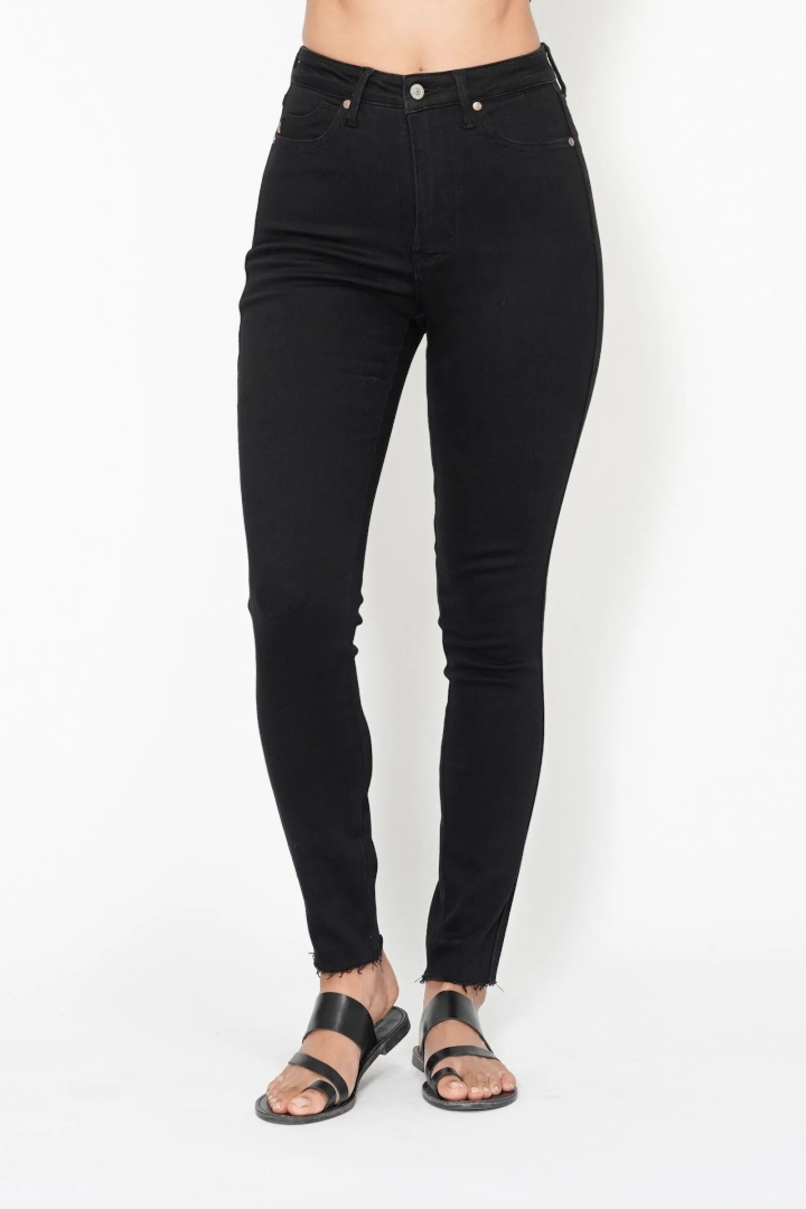 Judy Blue Full Size High Waisted Tummy Control Shield Pockets Skinny Jeans Plus Size -  Be Bliss Boutique