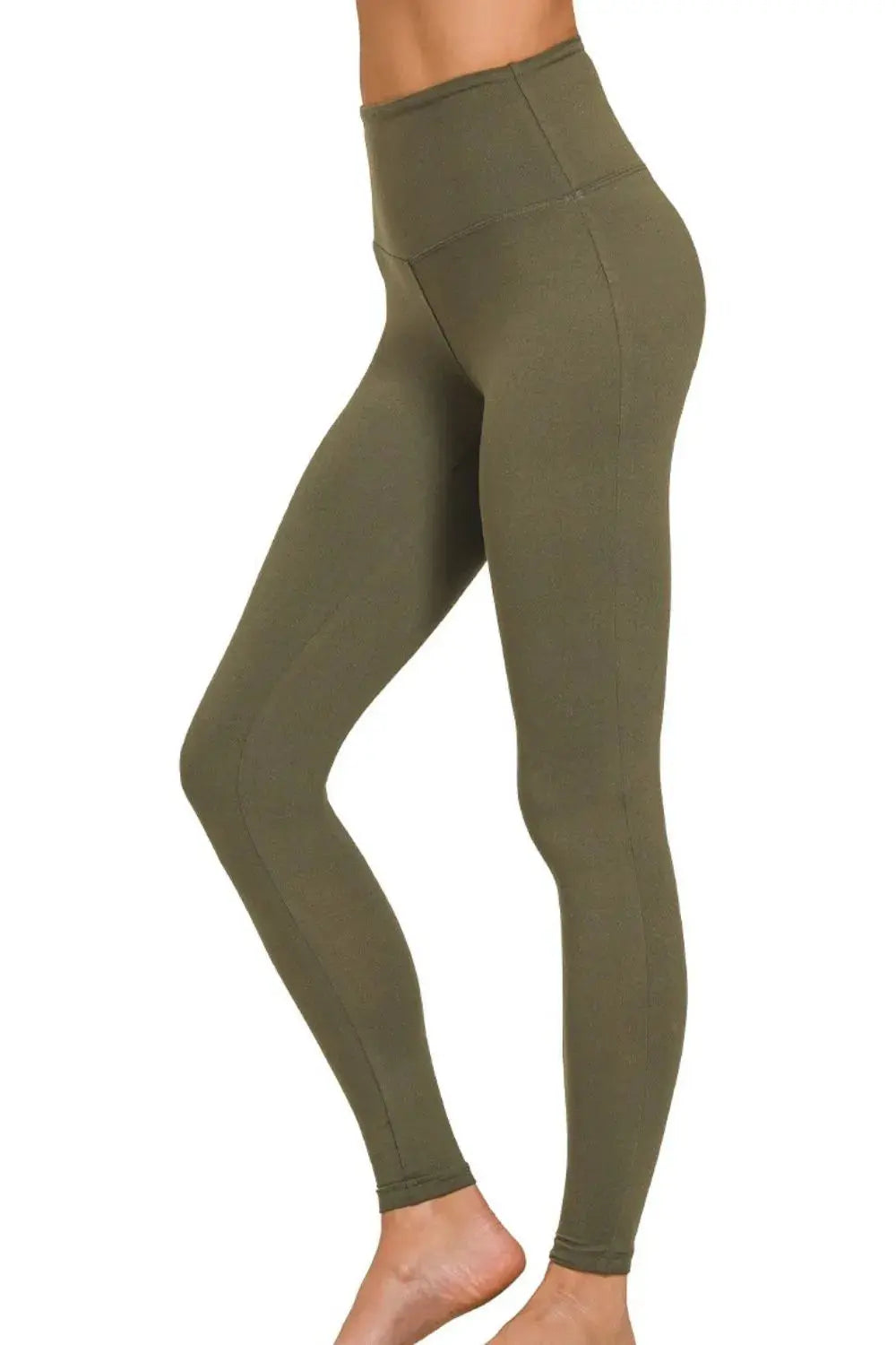 Zenana Premium Microfiber Wide Waistband Leggings |  Be Bliss Boutique