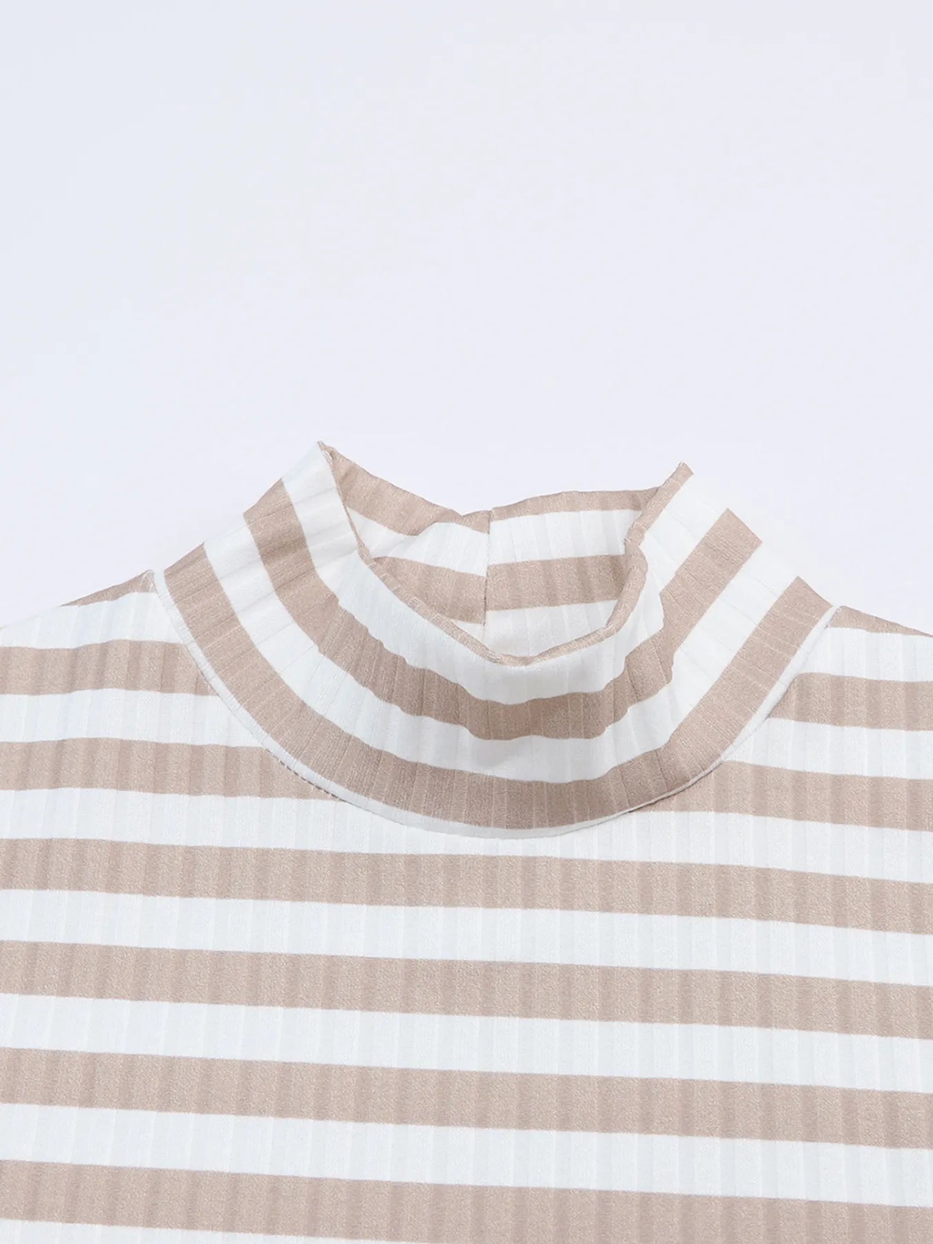 Striped Textured Knit Long Sleeve Tee - Be Bliss Boutique