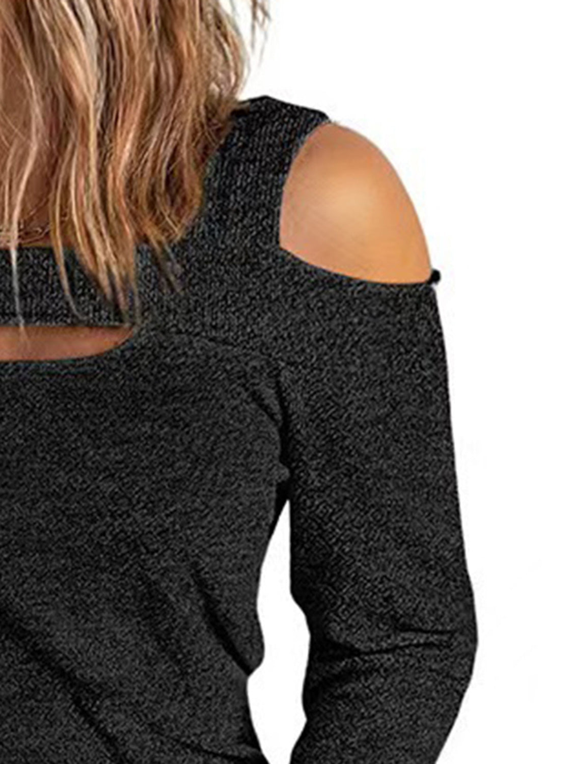 Full Size Cutout Cold Shoulder Blouse - Be Bliss Boutique