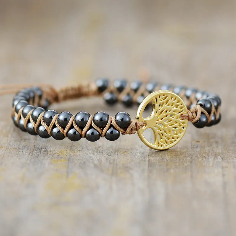 Alloy Braided Natural Stone Bracelet - Be Bliss Boutique