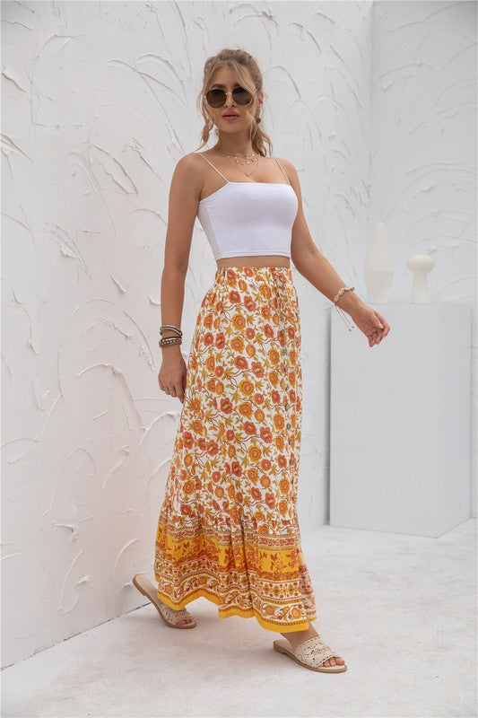 Women's Print Maxi Skirt