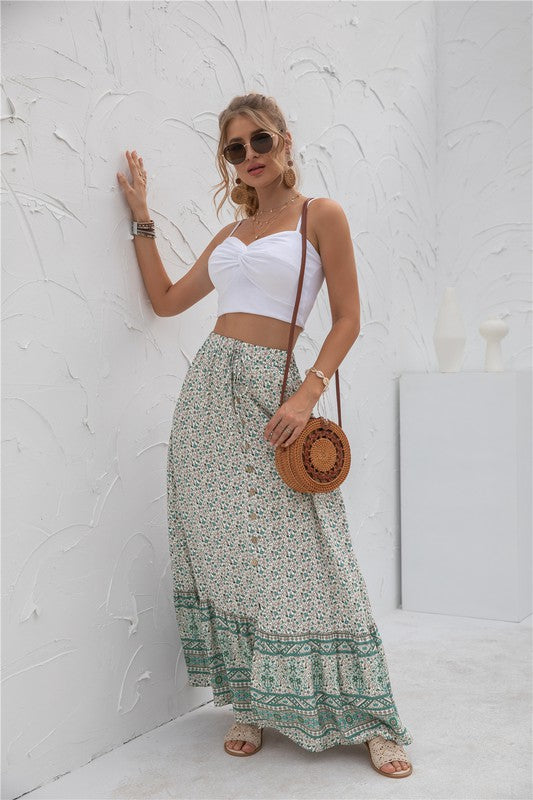 Women's Print Maxi Skirt