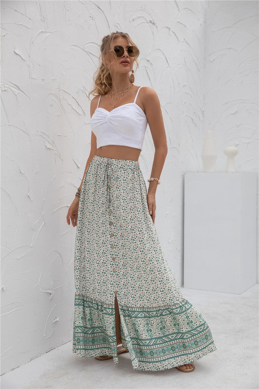 Women's Print Maxi Skirt