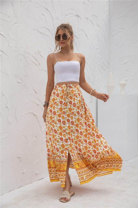 Women's Print Maxi Skirt