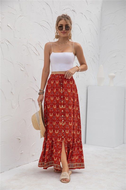 Women's Print Maxi Skirt