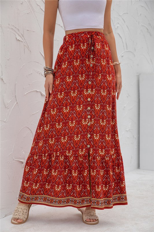 Women's Print Maxi Skirt