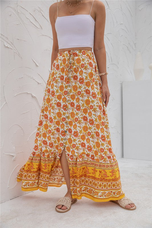 Women's Print Maxi Skirt