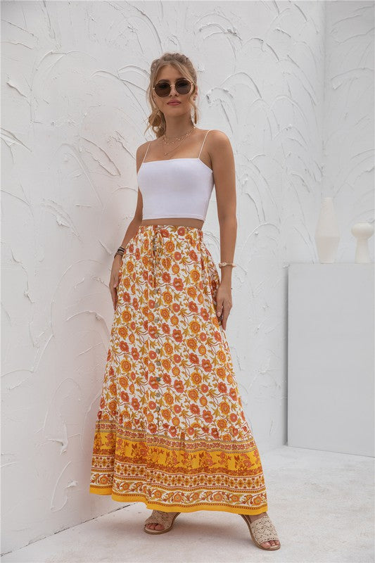 Women's Print Maxi Skirt