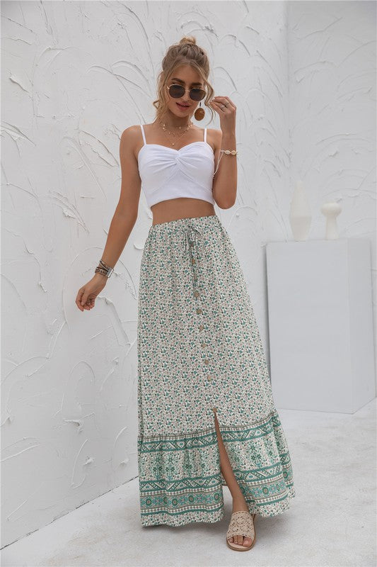 Women's Print Maxi Skirt