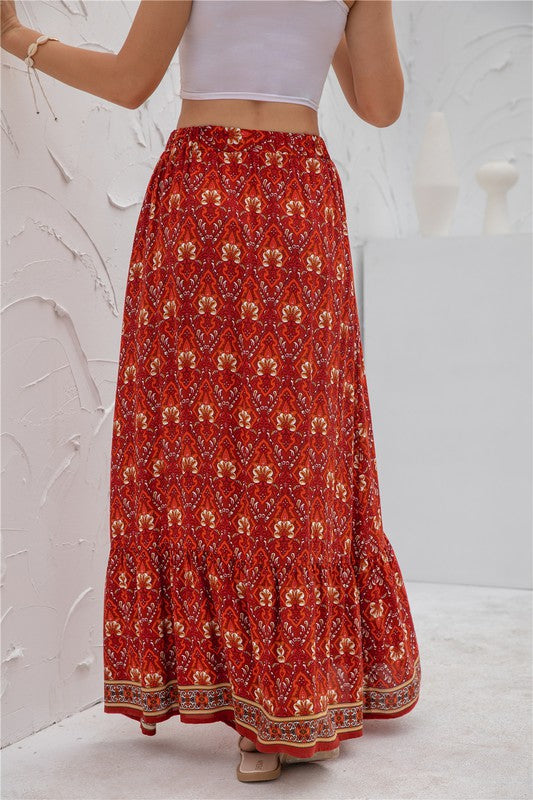 Women's Print Maxi Skirt