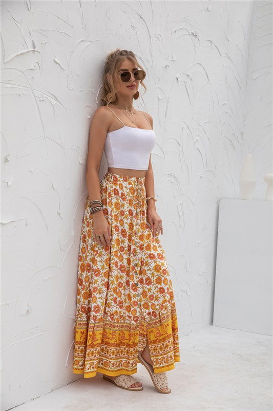 Women's Print Maxi Skirt