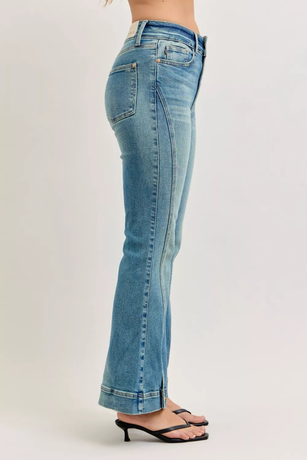 Judy Blue Jeans - High Waist Vintage Wash Flare Jeans - Be Bliss Boutique