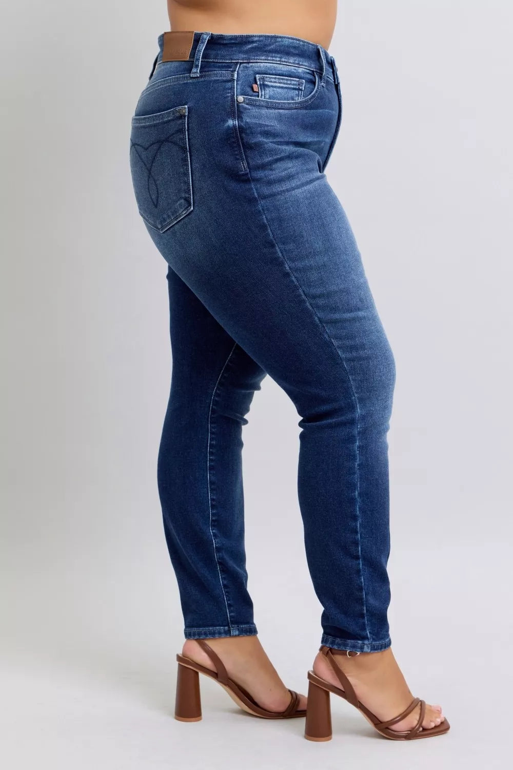 Judy Blue Full Size Washed Thermal Skinny Jeans - Be Bliss Boutique