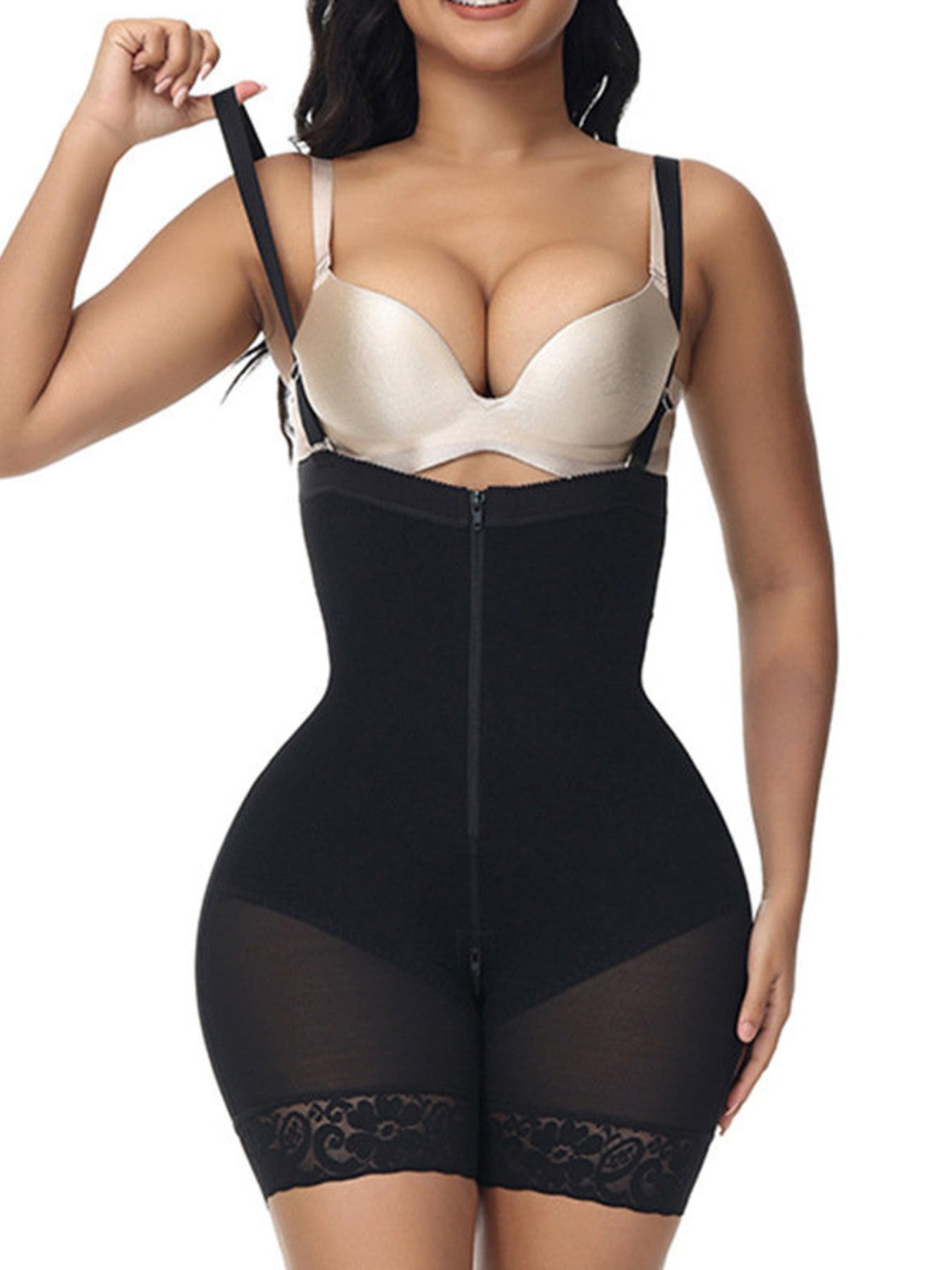 Full Size Full Body Zipper Shaping Bodysuit - Be Bliss Boutique