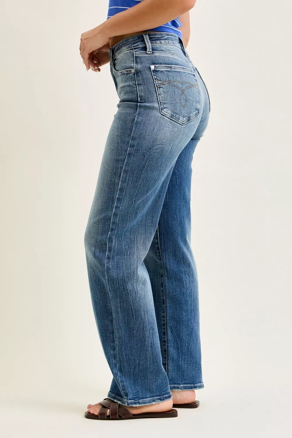 Judy Blue 90s Mid Rise Straight Jeans - Be Bliss Boutique