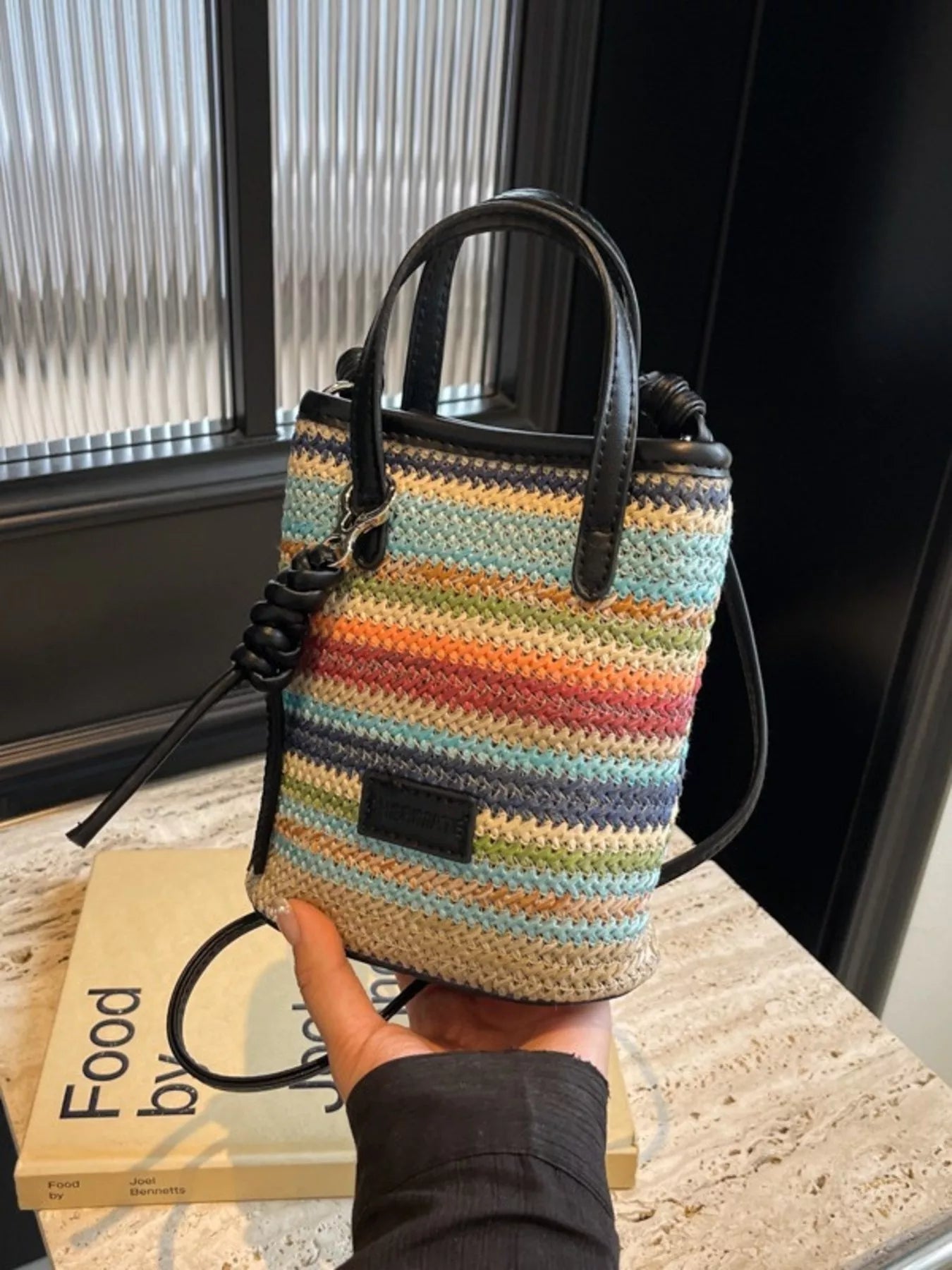 Striped Woven Mini Crossbody Bag - Be Bliss Boutique