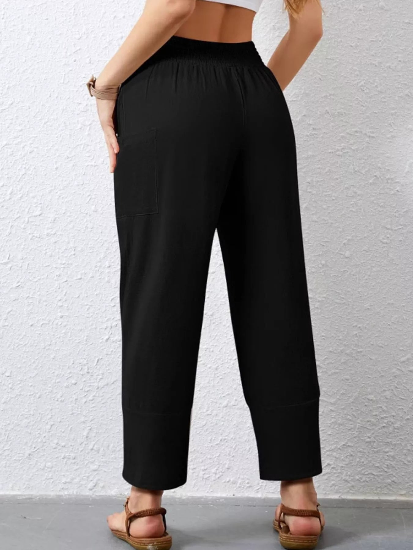 Elastic Waist Pants -  Be Bliss Boutique