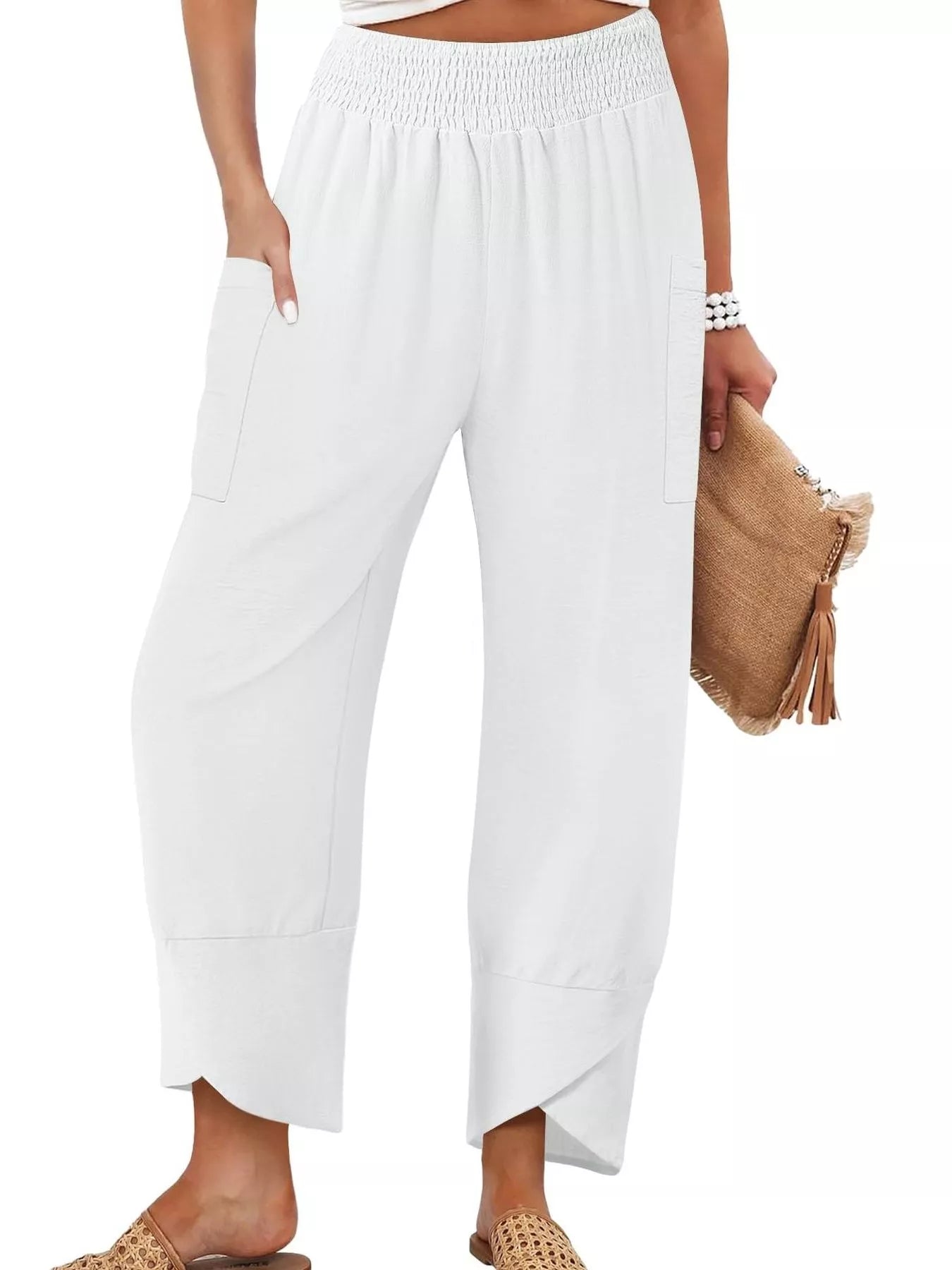 Elastic Waist Pants -  Be Bliss Boutique