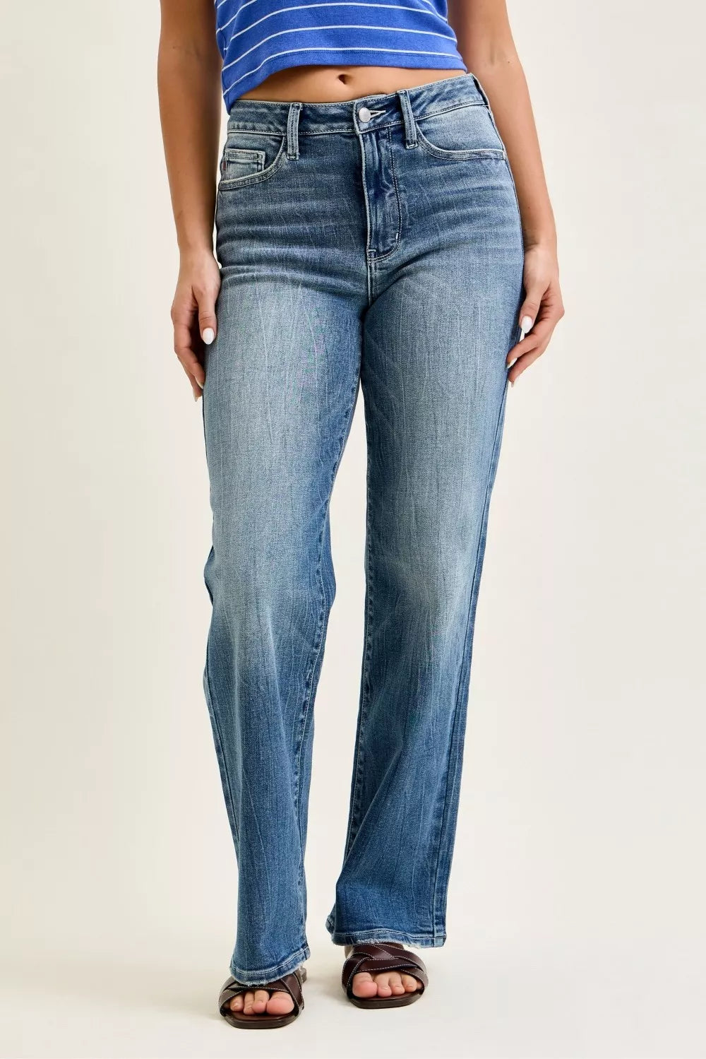 Judy Blue 90s Mid Rise Straight Jeans - Be Bliss Boutique