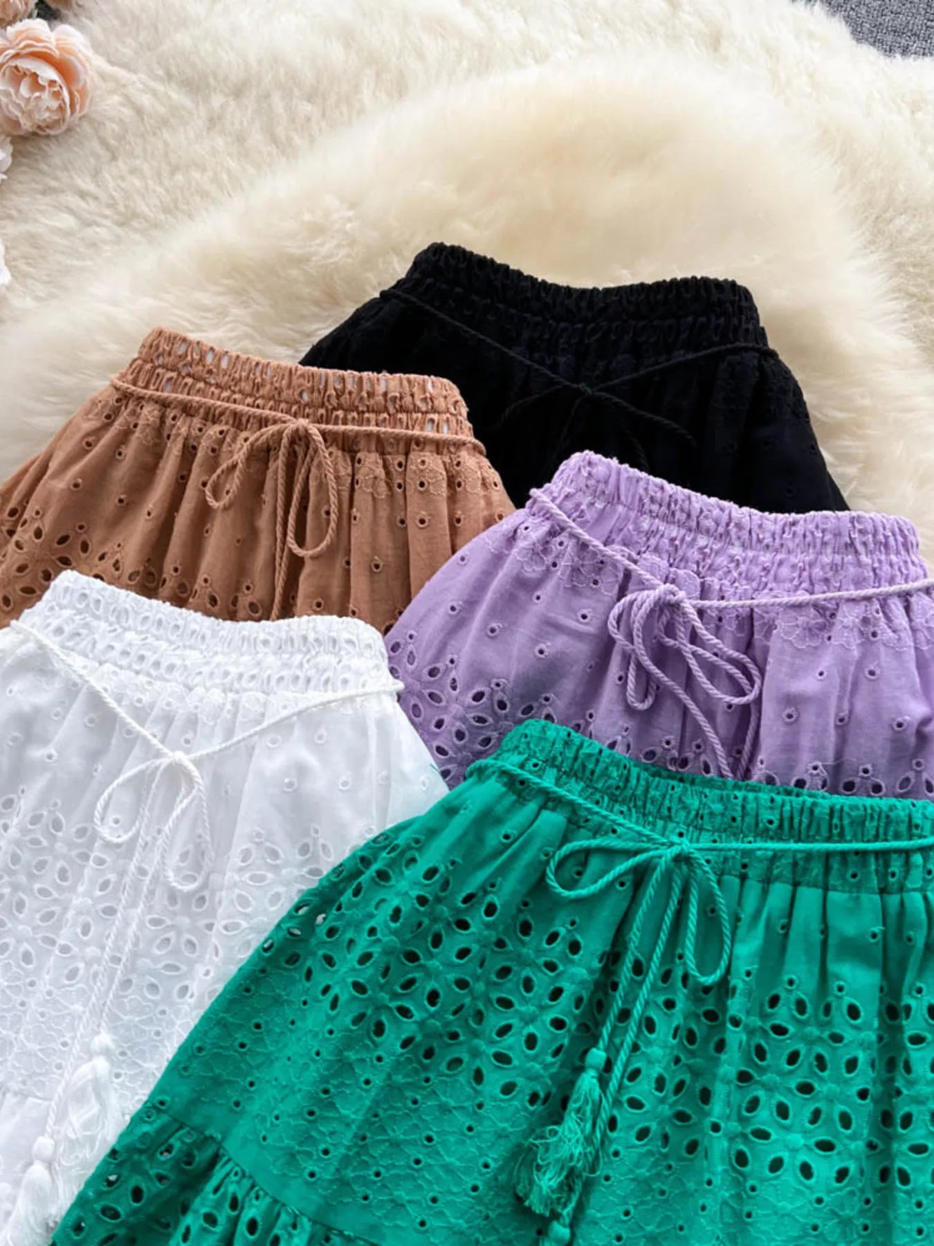 Eyelet Tiered Maxi Skirt - Be Bliss Boutique