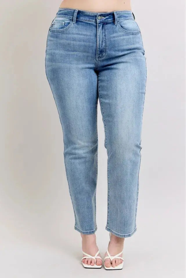 Judy Blue Plus Size High Waist Dad Jeans | Be Bliss Boutique