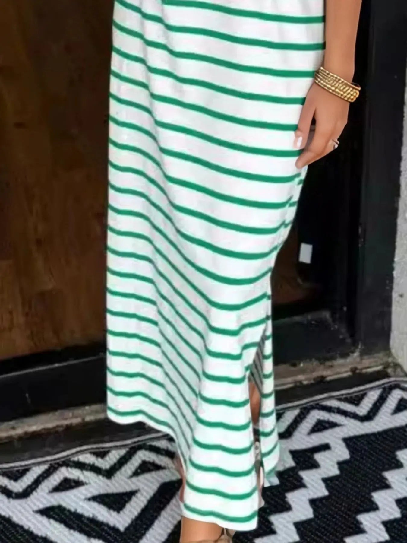 Full Size T-Shirt Striped Maxi Dress |  Be Bliss Boutique