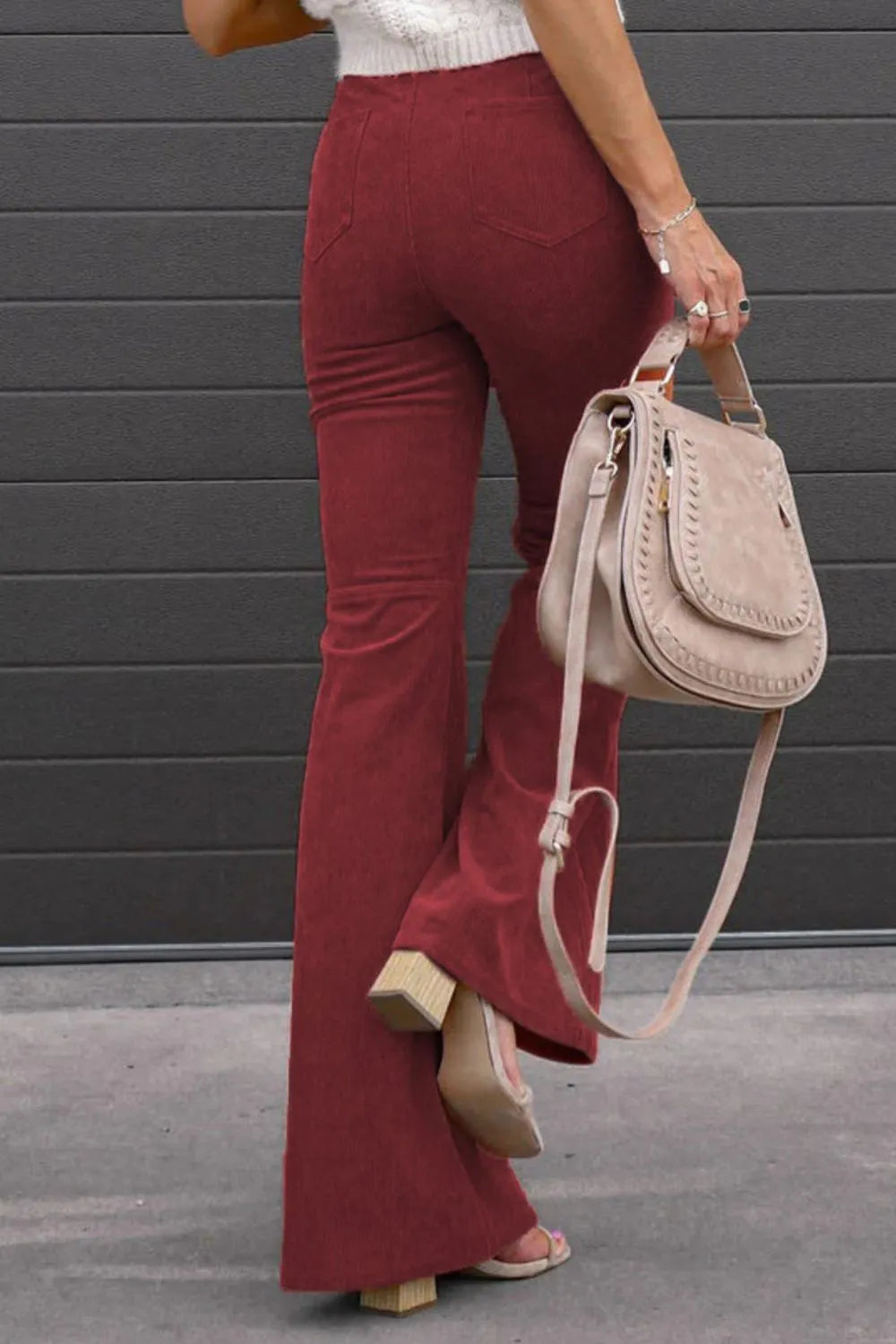 Full Size Hight Waist Bootcut Pants Plus Size - Be Bliss Boutique