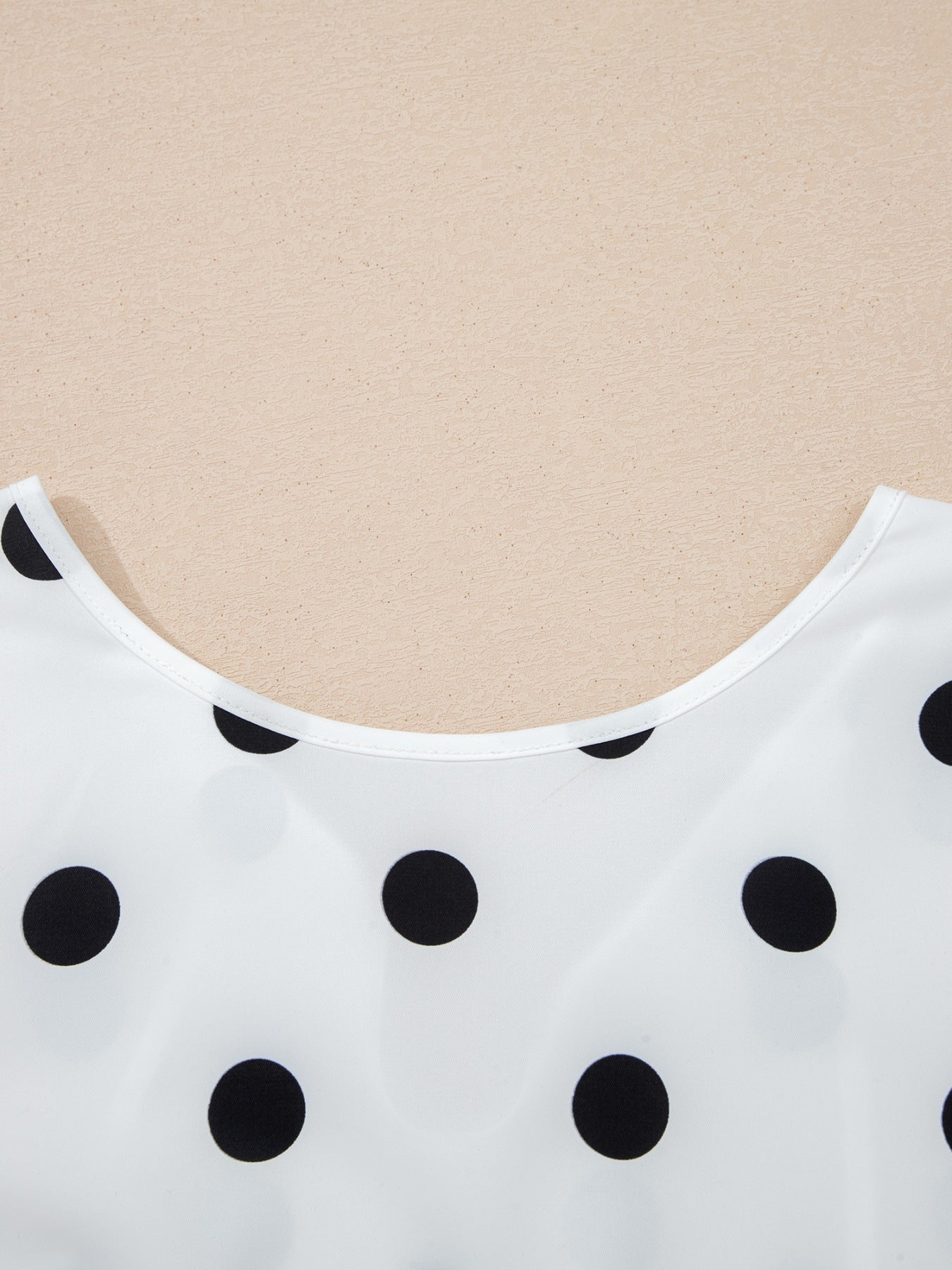 Women's White Polka Dot Long Sleeve Blouse - Be Bliss Boutique