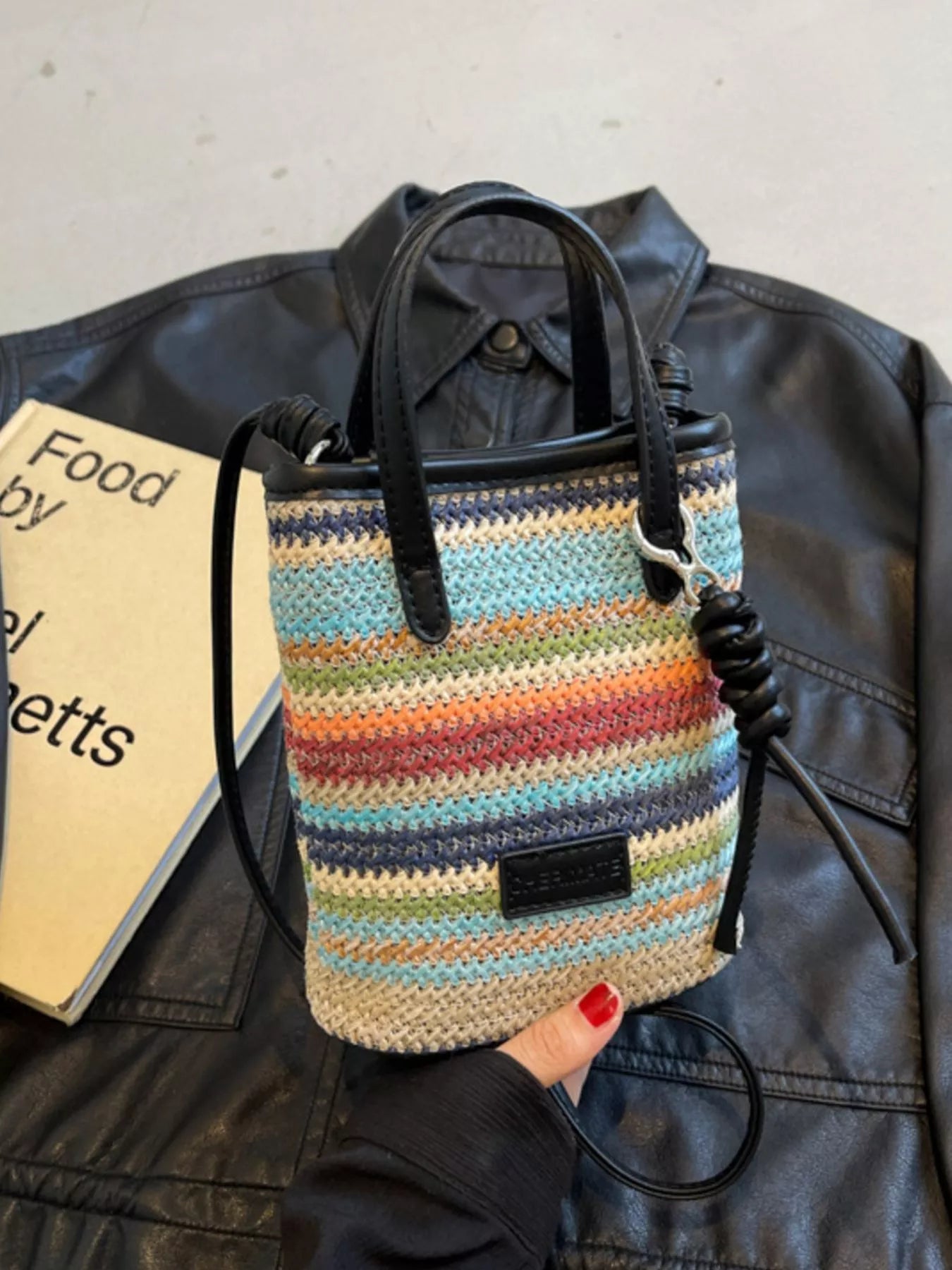 Striped Woven Mini Crossbody Bag - Be Bliss Boutique