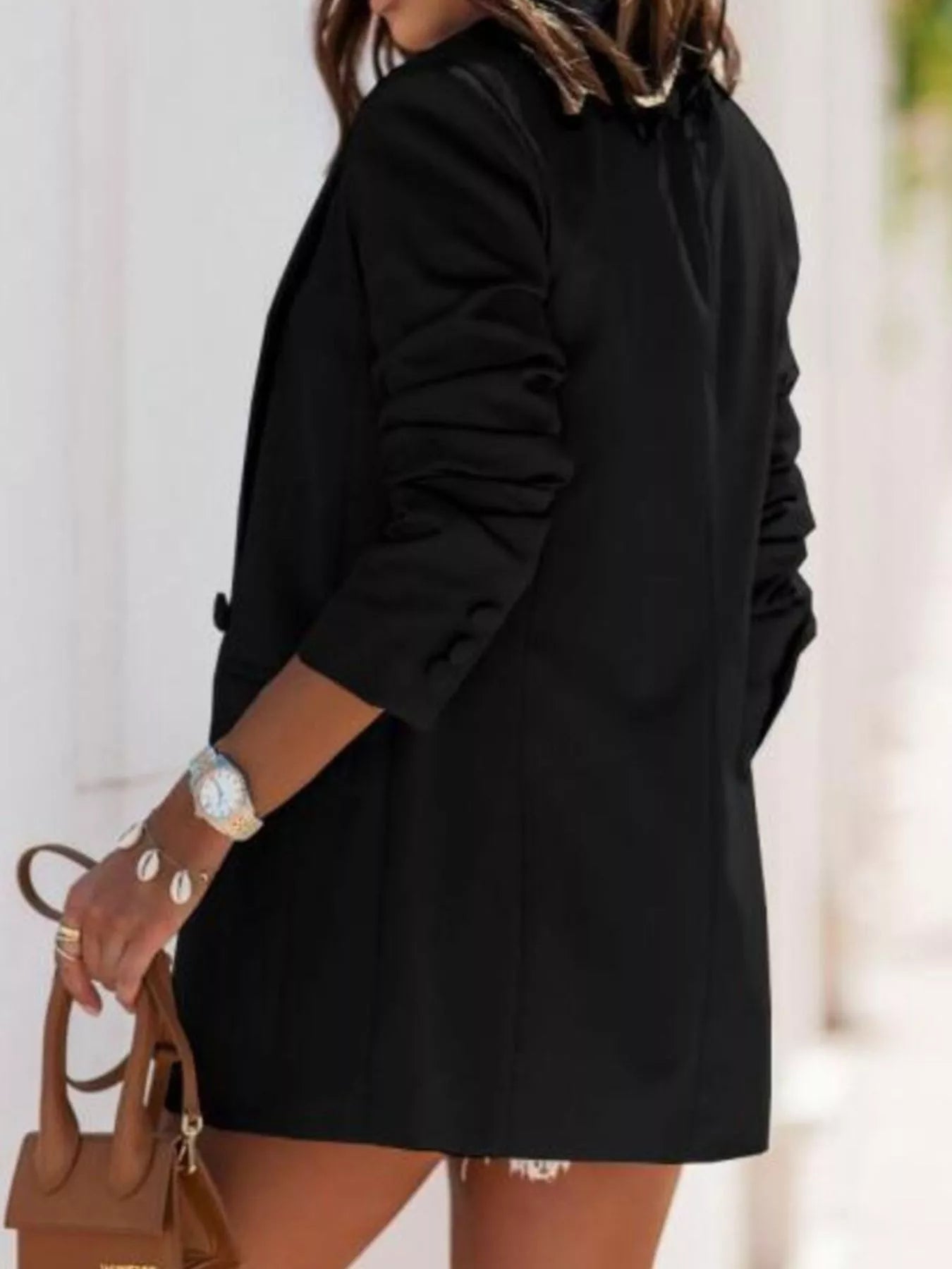 Double-Breasted Long Sleeve Blazer -  Be Bliss Boutique