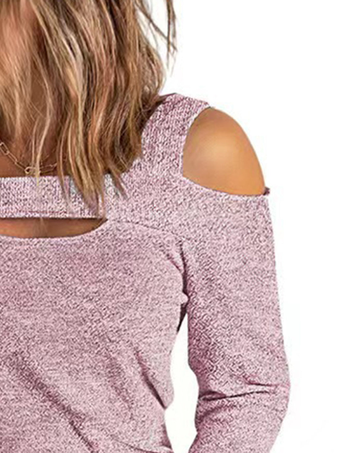 Full Size Cutout Cold Shoulder Blouse - Be Bliss Boutique