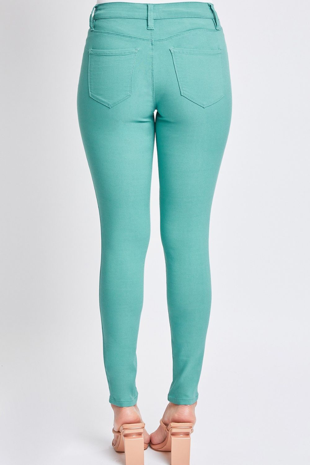 Sea Green Full Size Hyperstretch Mid-Rise Skinny Pants