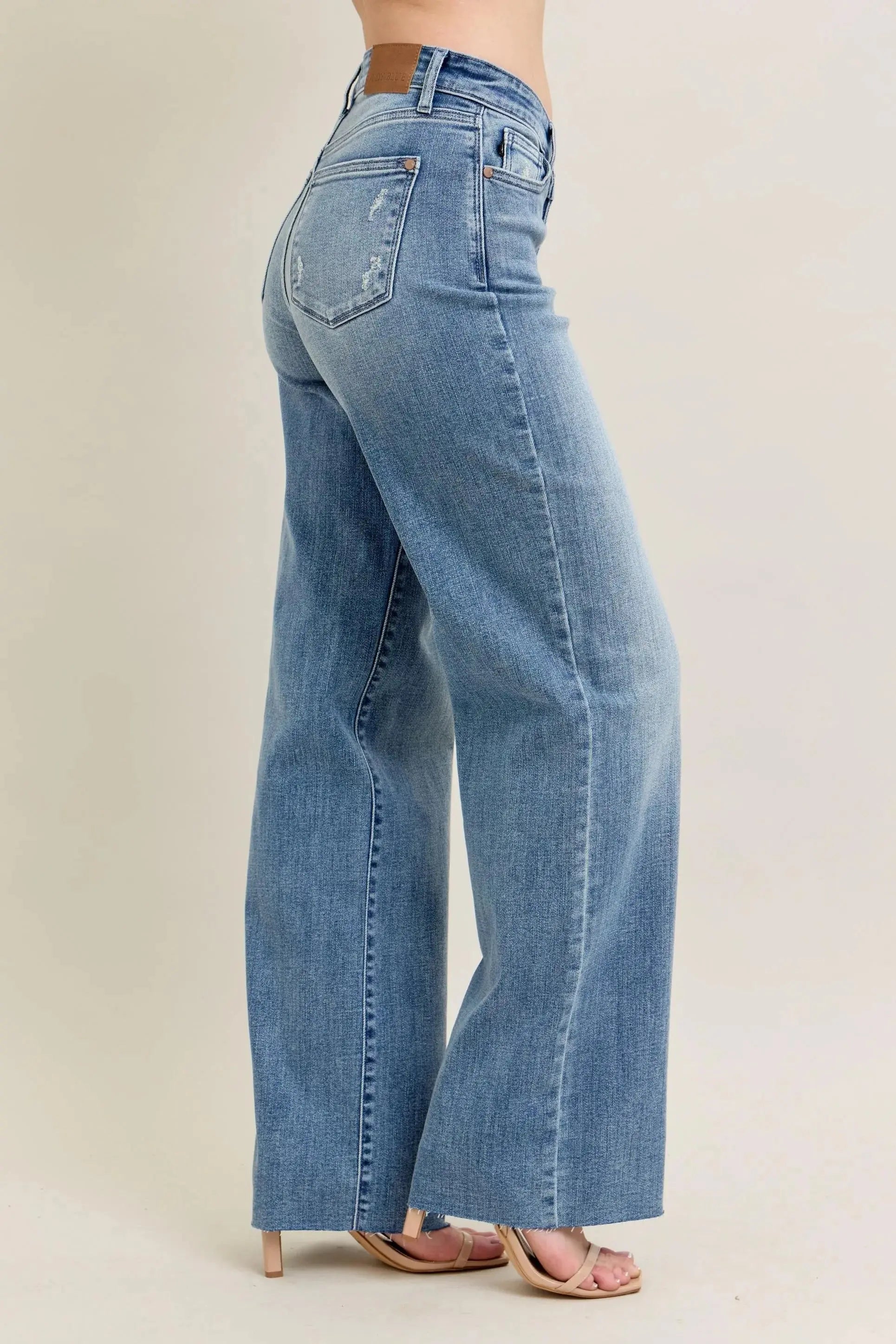 Judy Blue Full Size V - Front Baggy Jeans Plus Size | Be Bliss Boutique