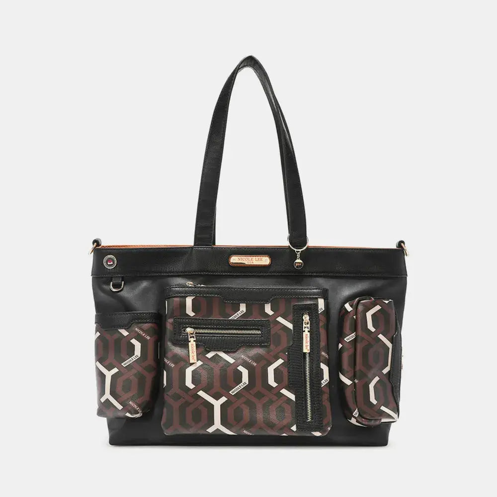 Nicole Lee USA Geometric Pattern Large Handbag | Be Bliss Boutique