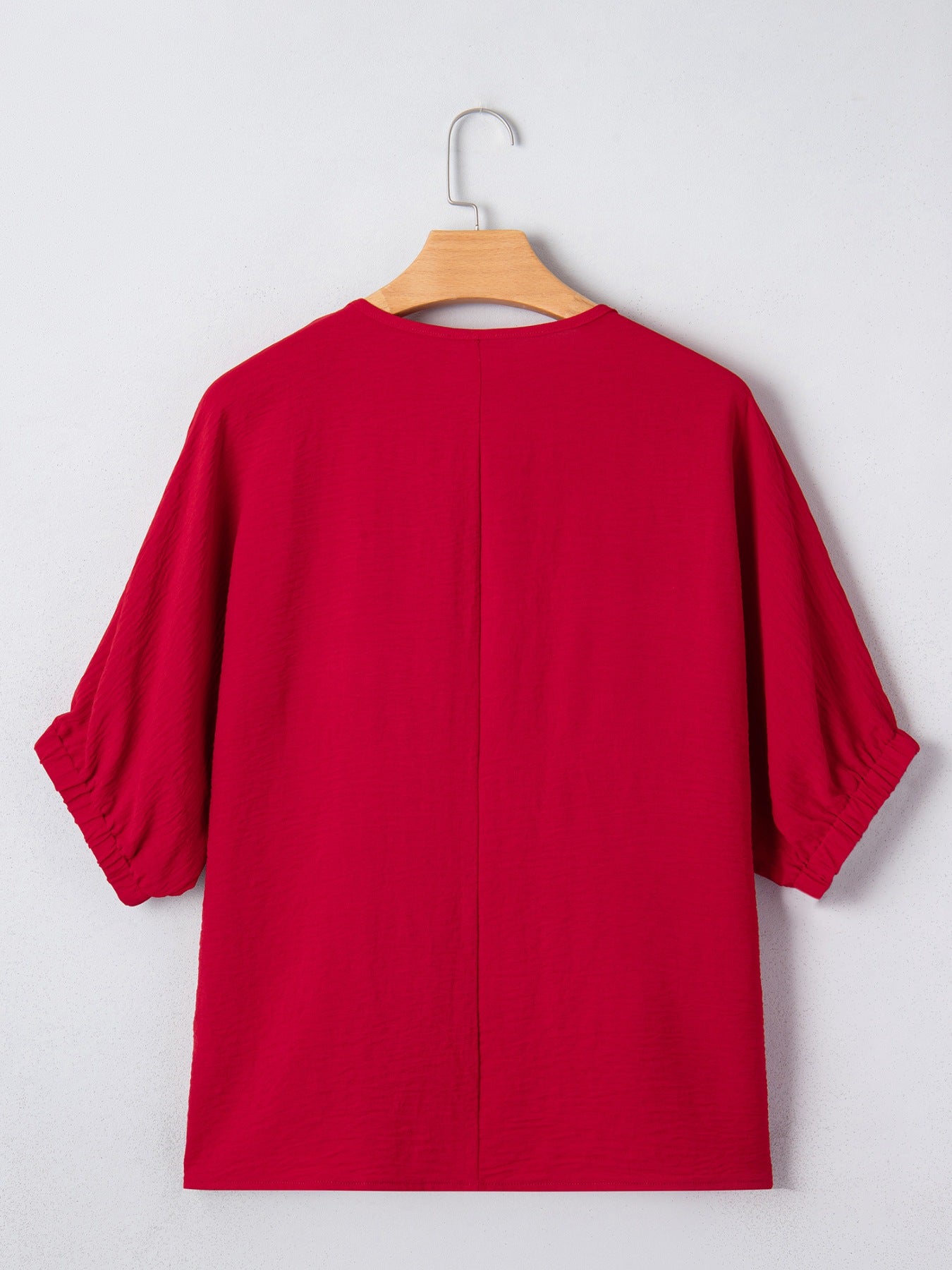 Women's Braided Detail V-Neck Half Sleeve Blouse - Be Bliss Boutique