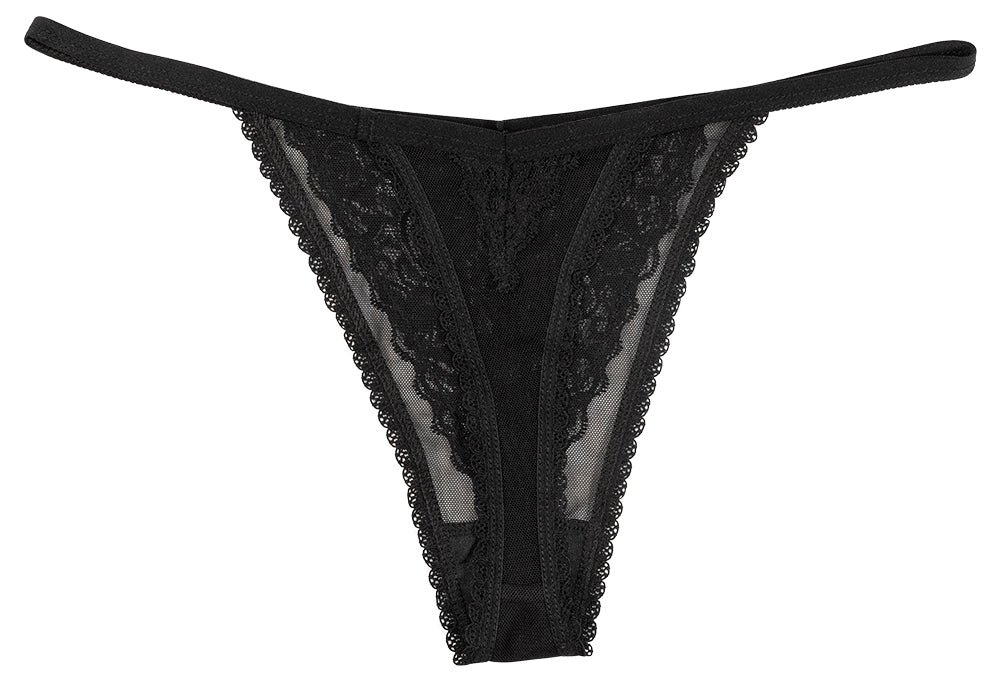 Mesh and Lace Micro Thong - Be Bliss Boutique
