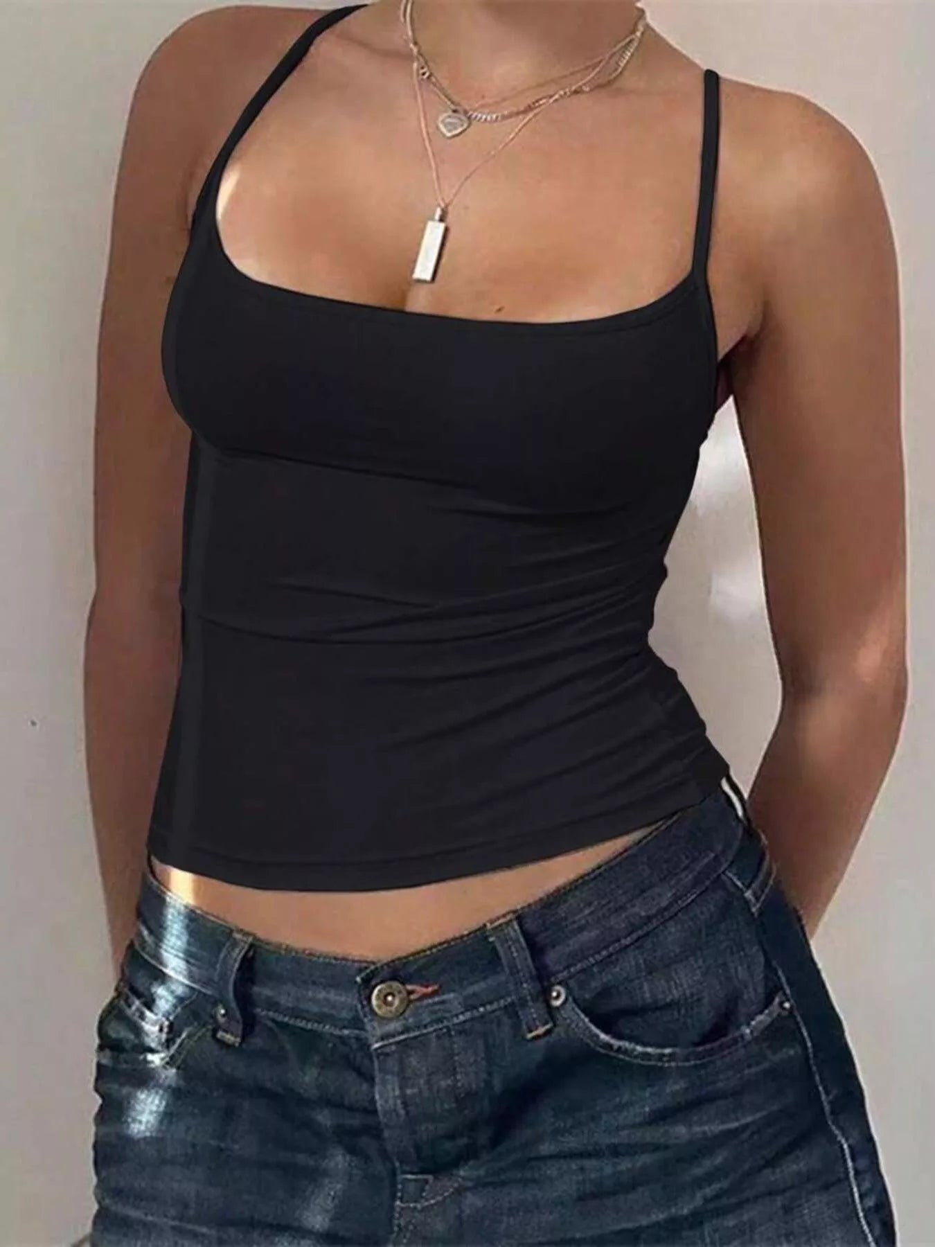 Solid Color Scoop Neck Cami - Be Bliss Boutique