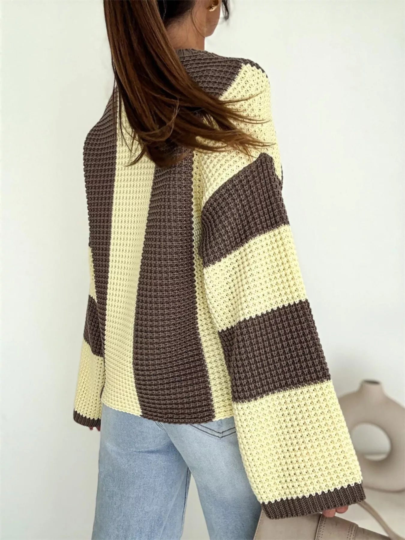 Color Block Long Sleeve Sweater -  Be Bliss Boutique