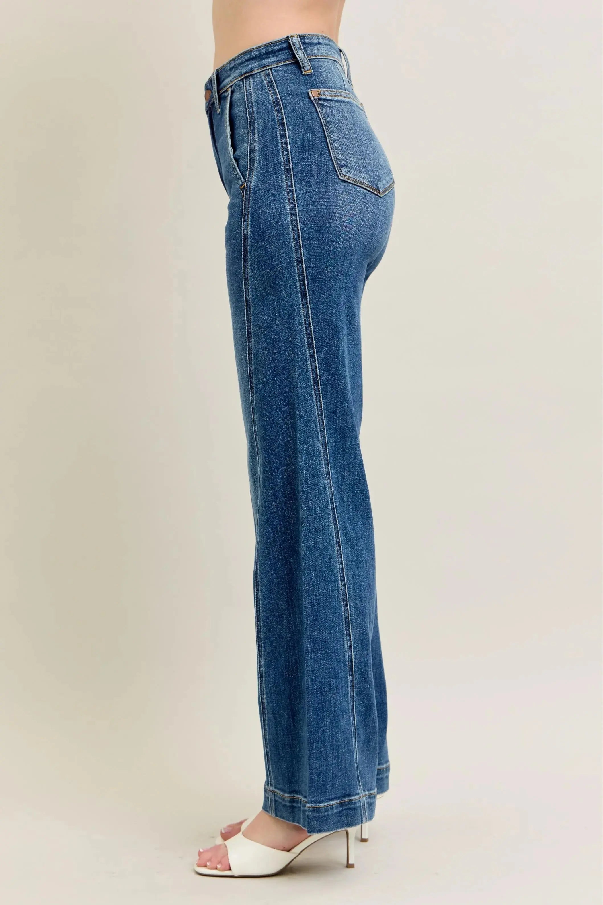 Judy Blue Full Size/Plus Size High Waist Wide Leg Jeans | Be Bliss Boutique