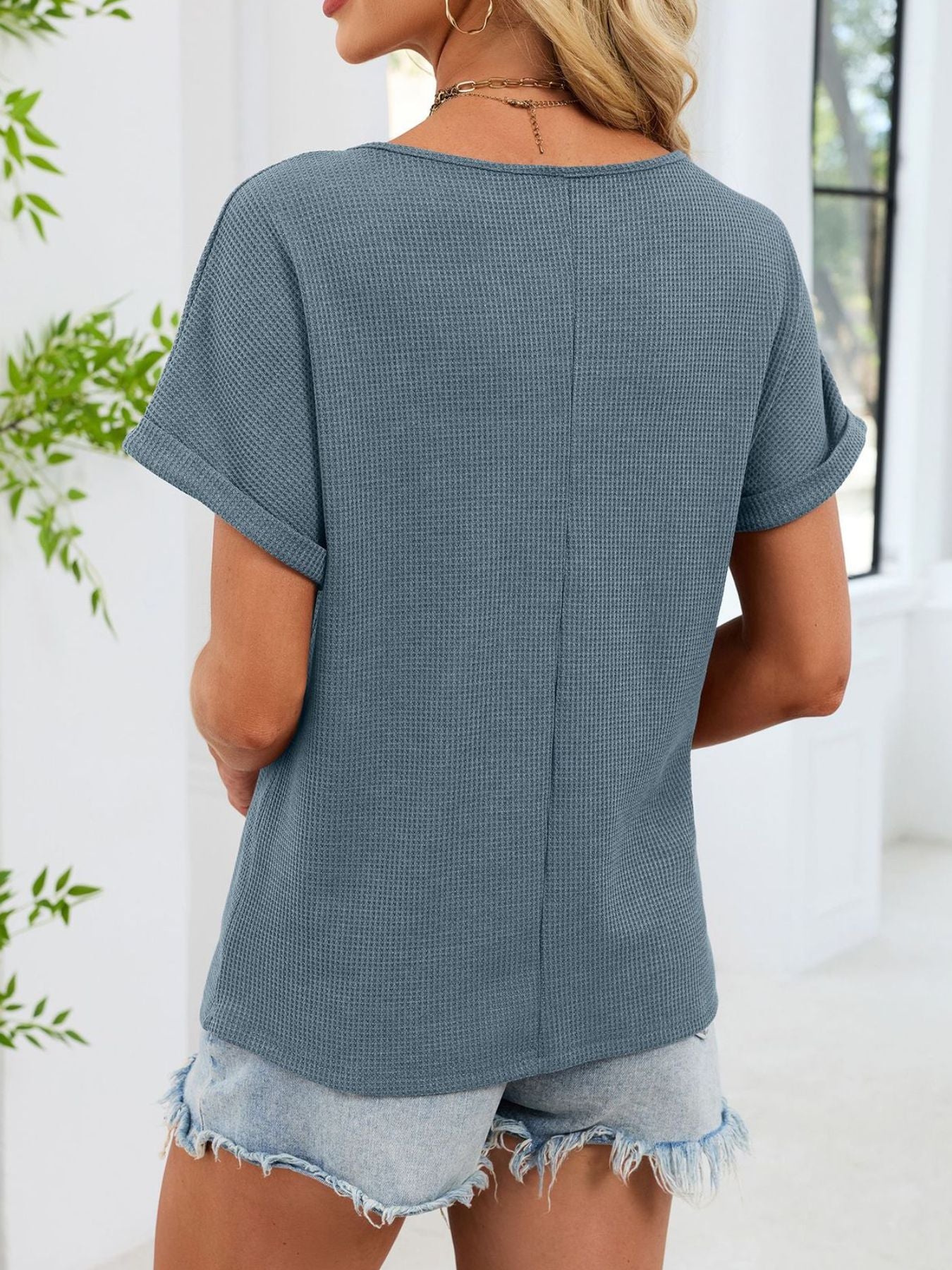 Lace Trim Short Sleeve T Shirt - Be Bliss Boutique