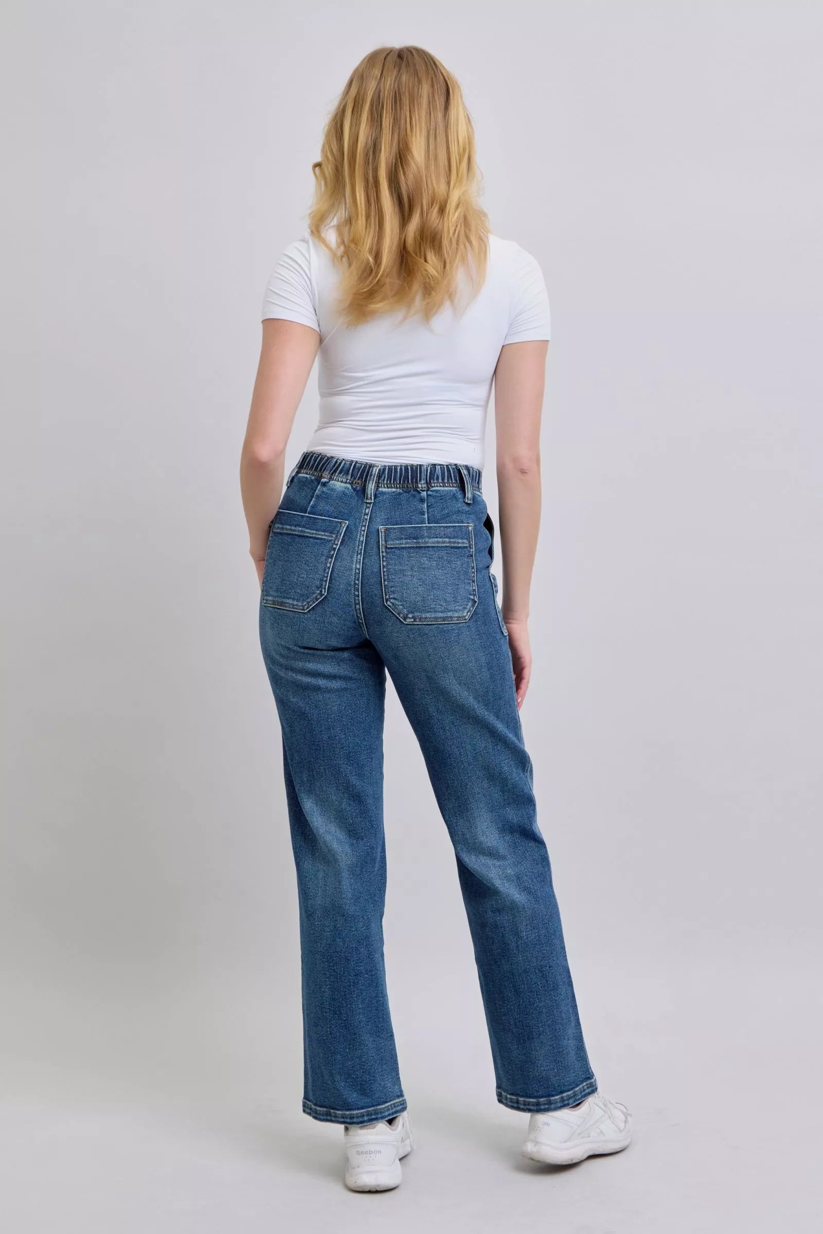 Judy Blue Jeans - Drawstring Straight Jeans with Pockets - Be Bliss Boutique