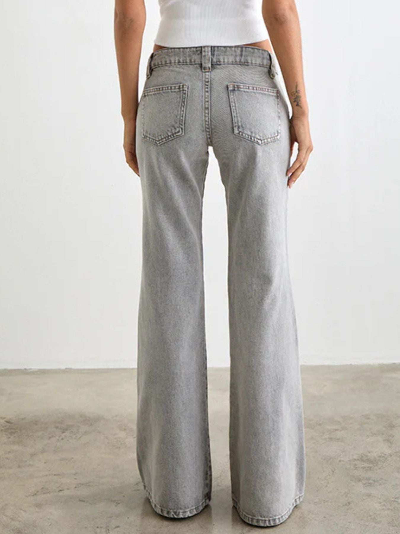 Low Rise Flare Leg Jeans - Be Bliss Boutique