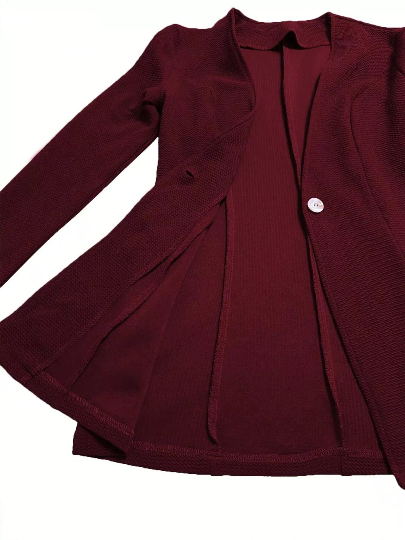 One Button Long Sleeve Blazer - Be Bliss Boutique