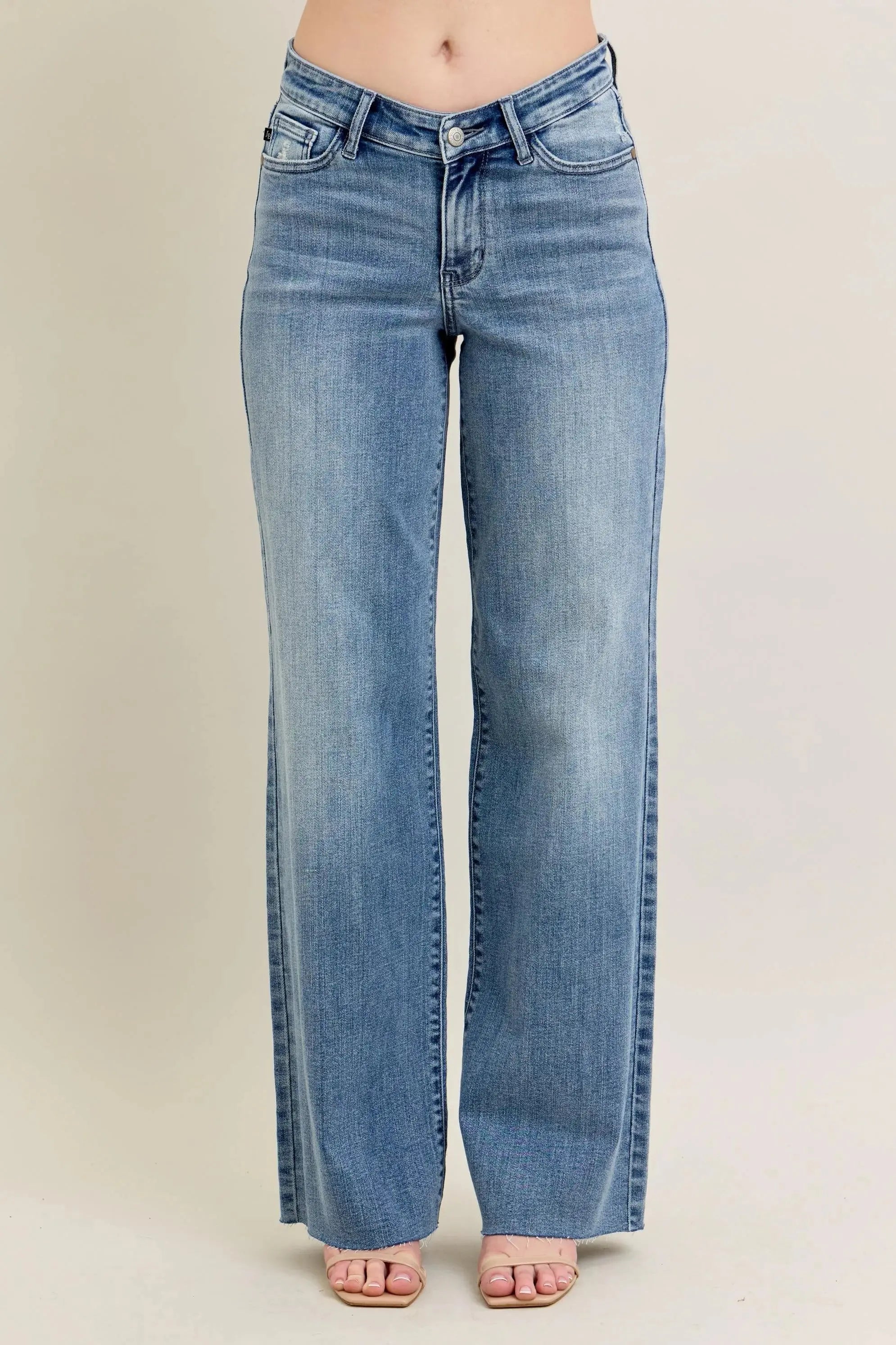 Judy Blue Full Size V - Front Baggy Jeans Plus Size | Be Bliss Boutique