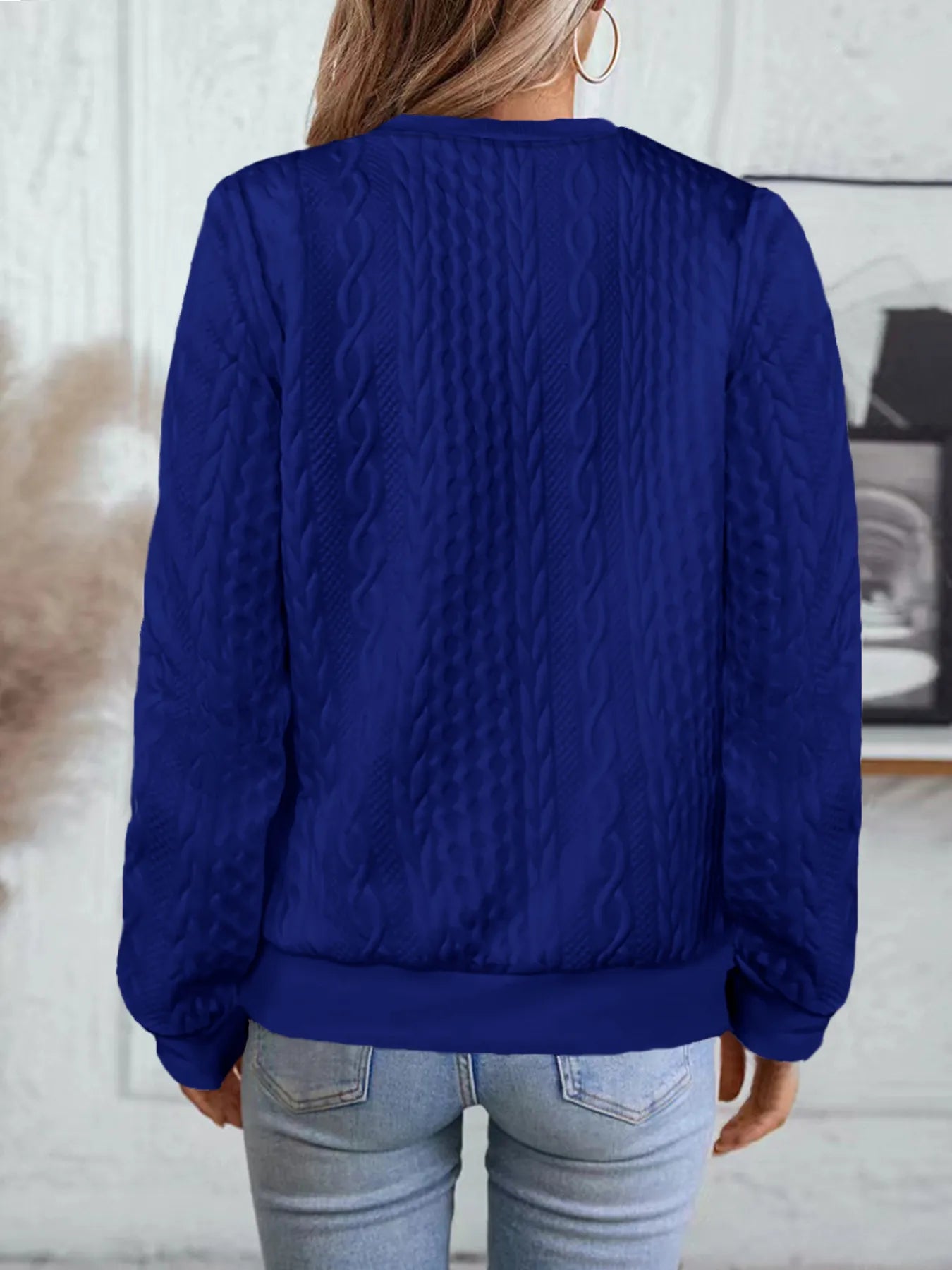 Texture Zip Up Long Sleeve Jacket -  Be Bliss Boutique