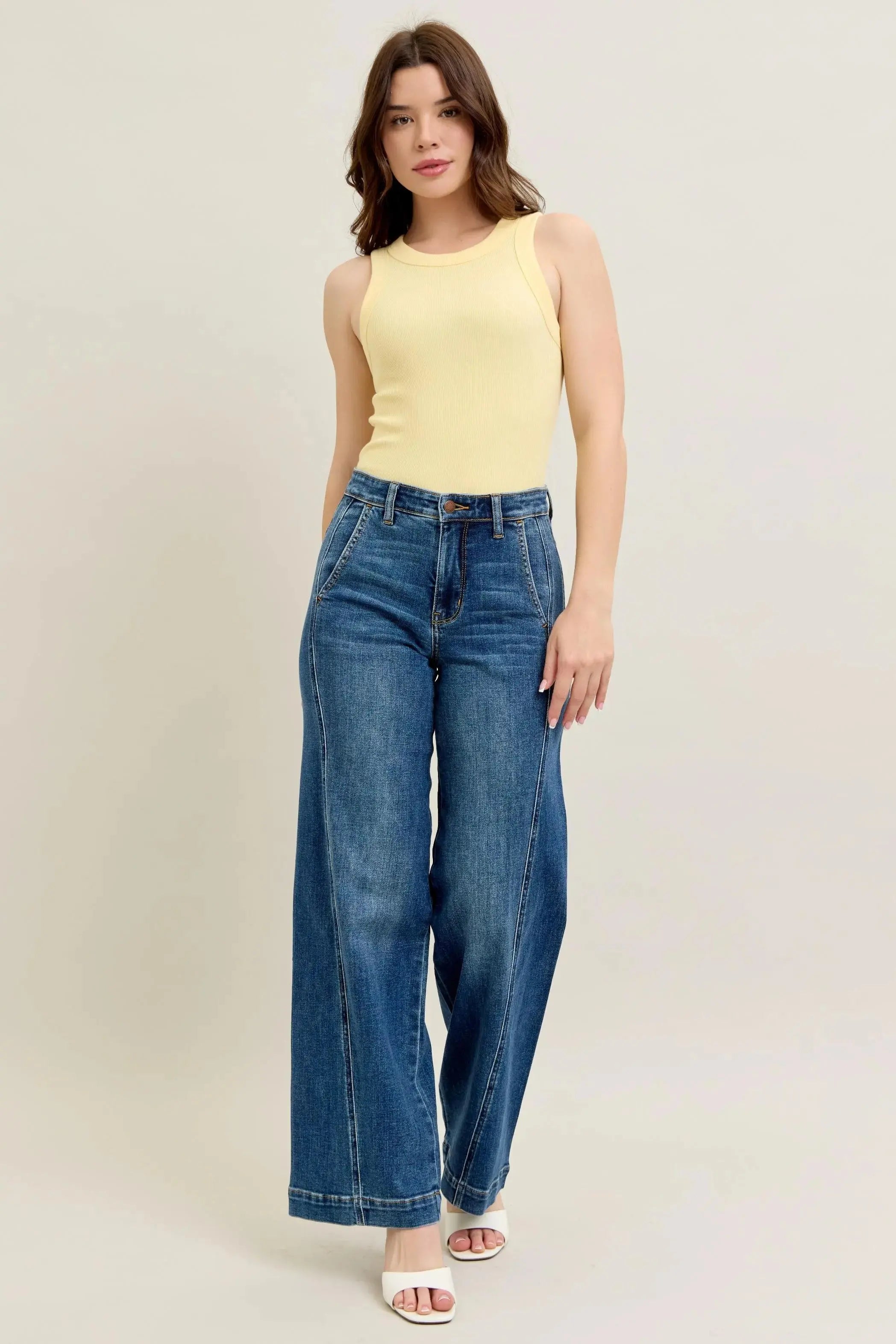 Judy Blue Full Size/Plus Size High Waist Wide Leg Jeans | Be Bliss Boutique