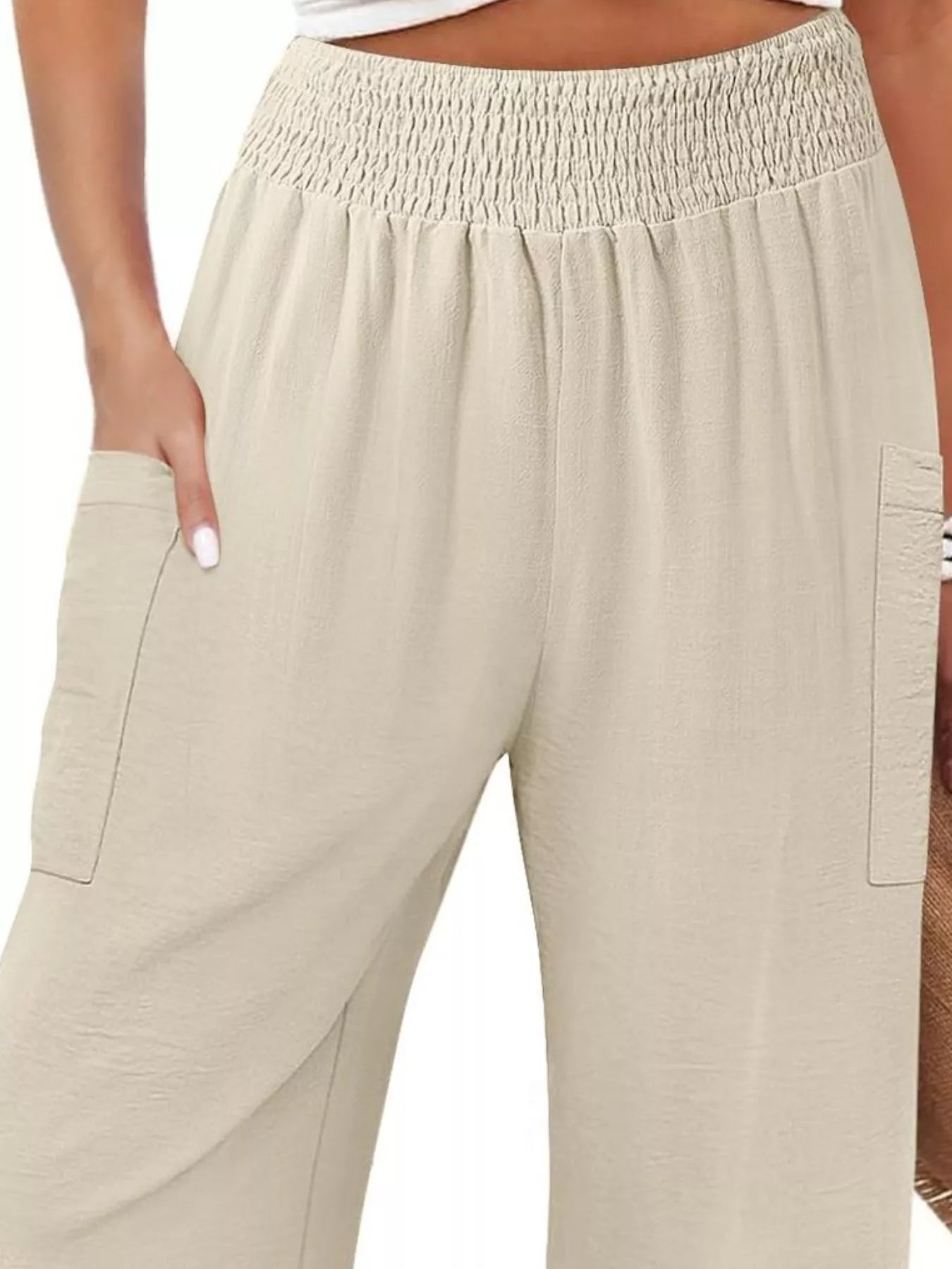 Elastic Waist Pants -  Be Bliss Boutique
